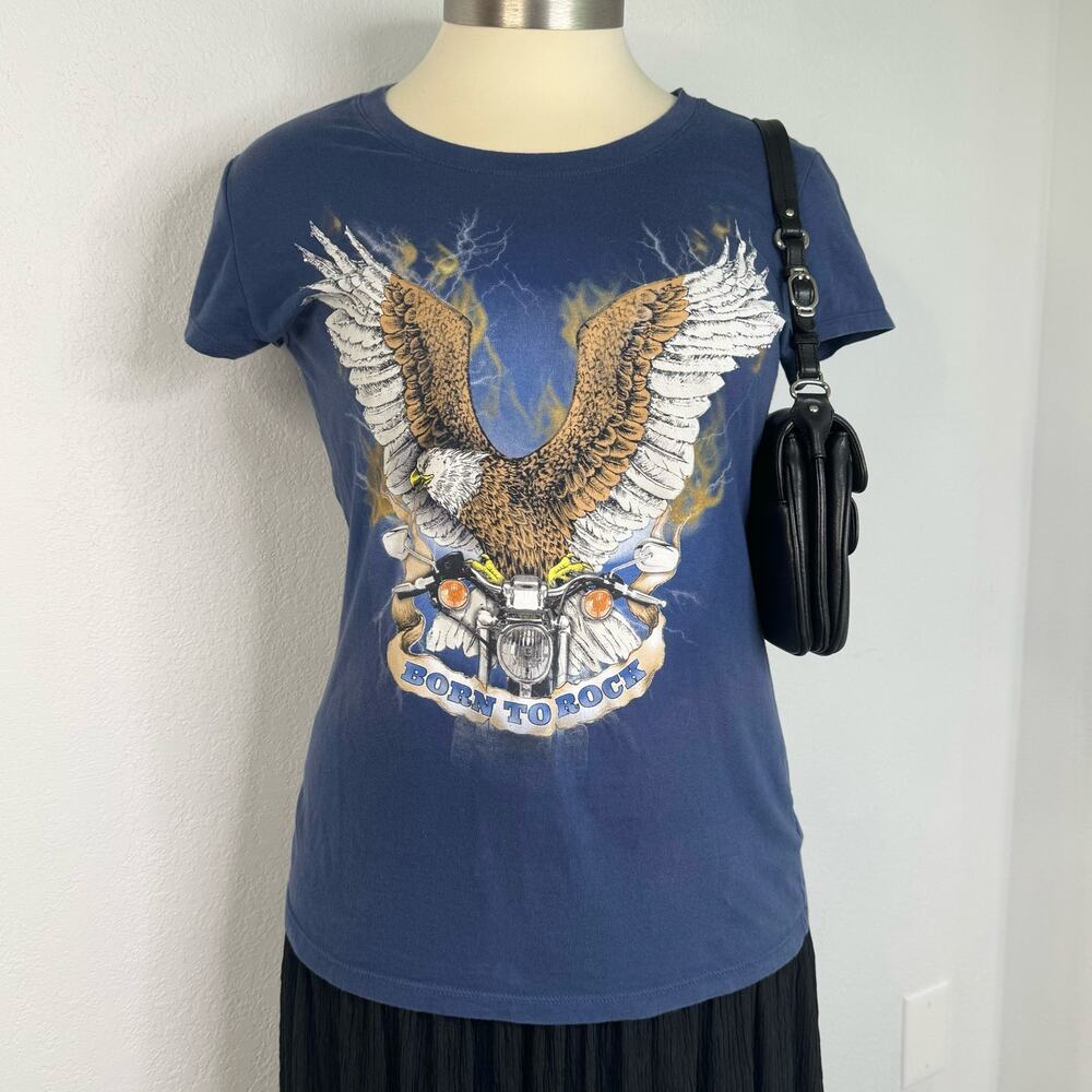 00s Eagle Motorcycle Biker T-Shirt Size XL